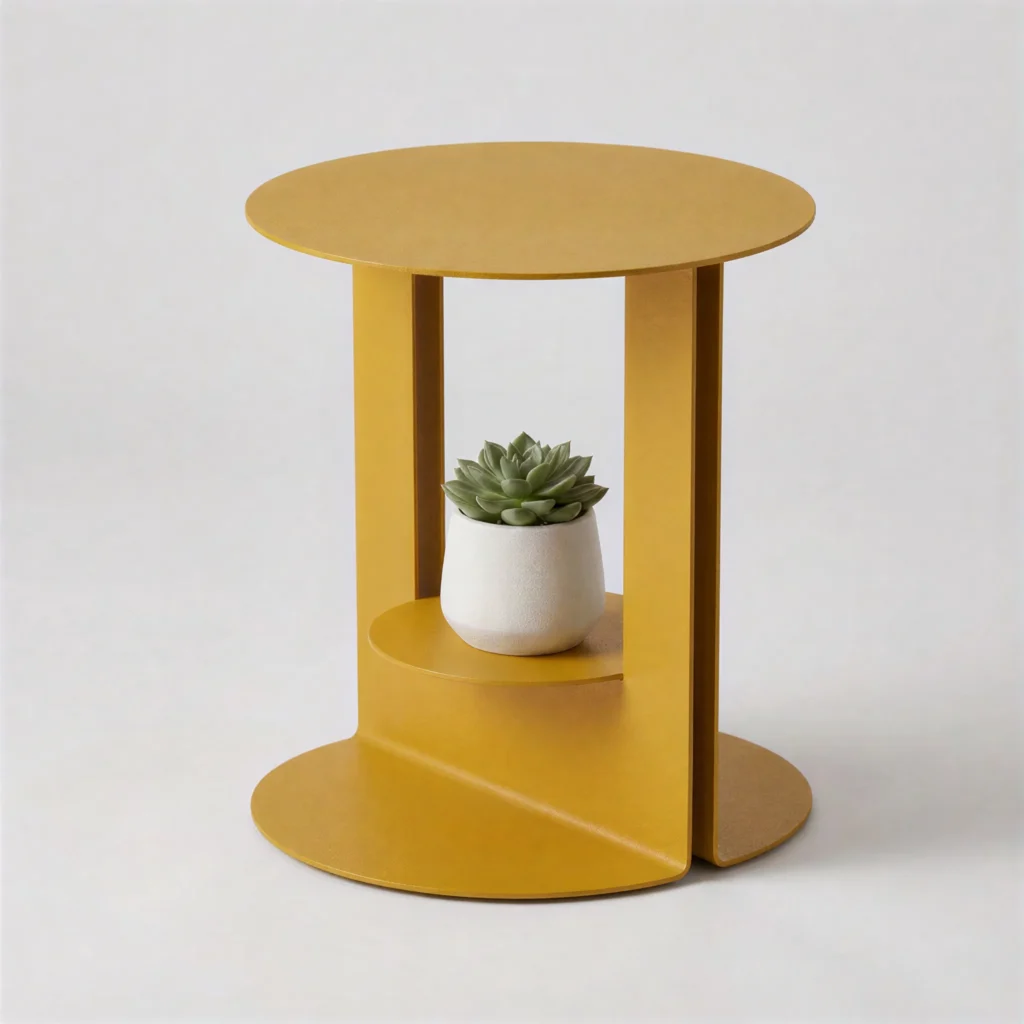 Nuuo Sehpa sarı fırın boya